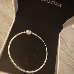 Pandora Sterling Silver Heart Bracelet